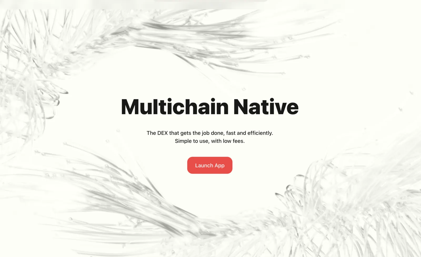Everdex product landing page introducing a multichain DEX